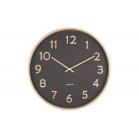Drevené nástenné hodiny Karlsson KA5852, čierna 40cm